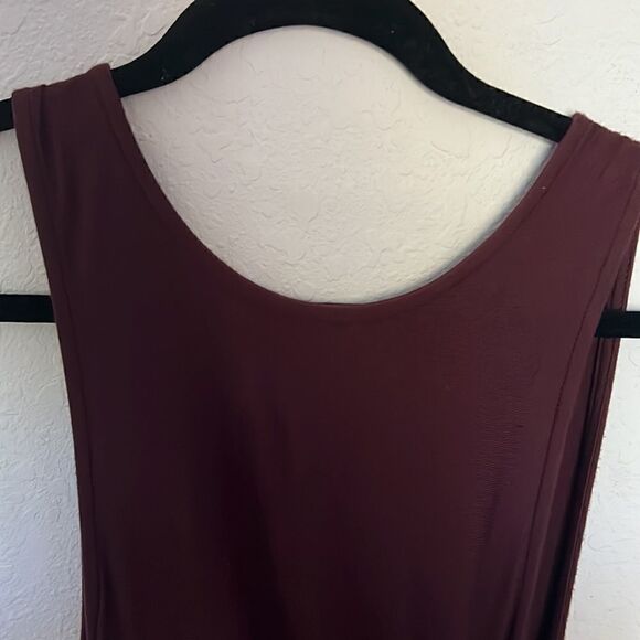 Black Swan Maroon Dress - Tight Side Knot Dress - Hi Lo - XS - Picture 3 of 4